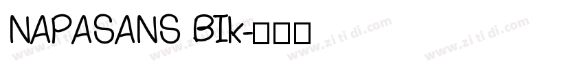 NAPASANS BIk字体转换